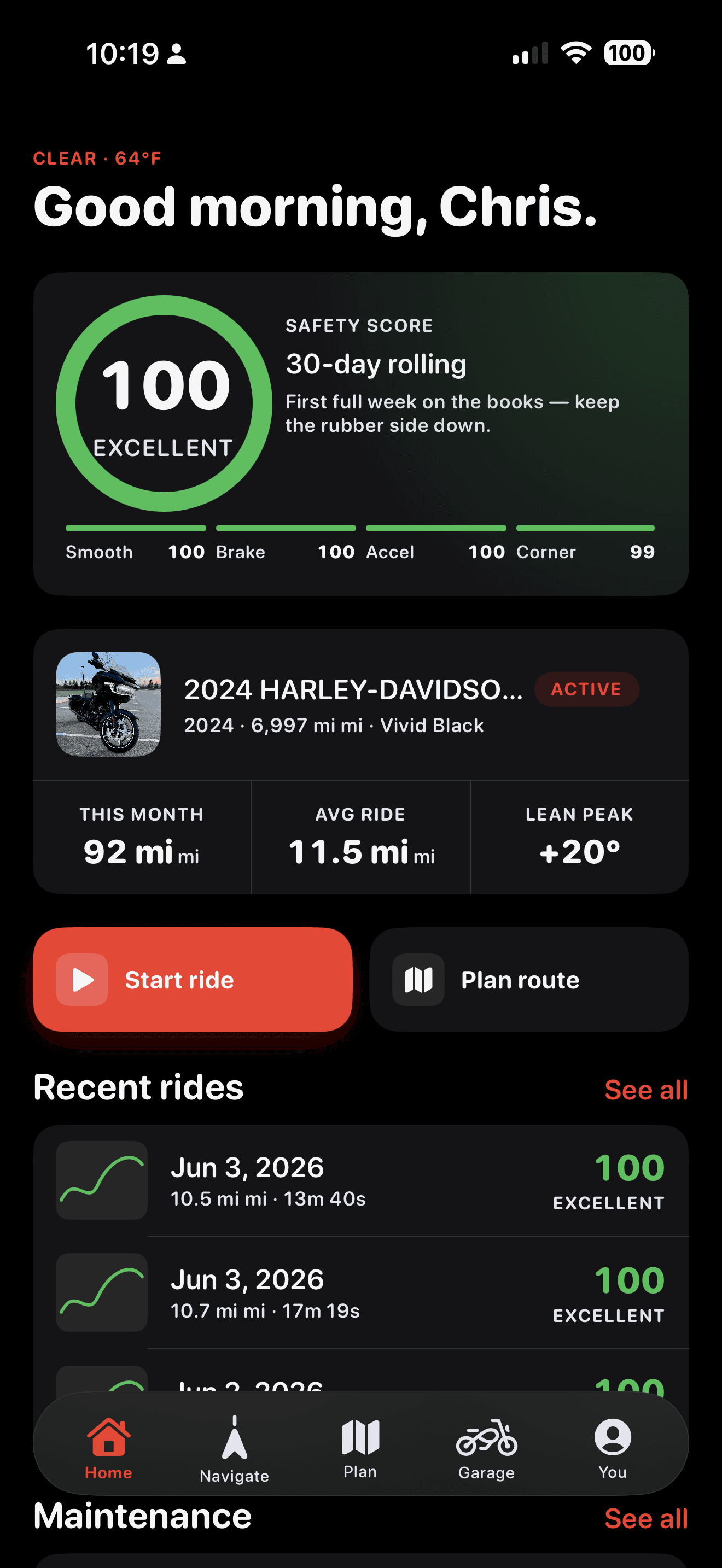 ApexTracker home dashboard